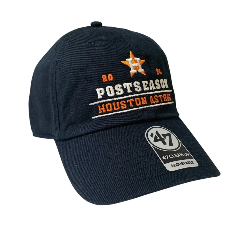'47 Brand Houston Astros MLB 2024 Postseason Clean Up Navy Adjustable Hat OSFM